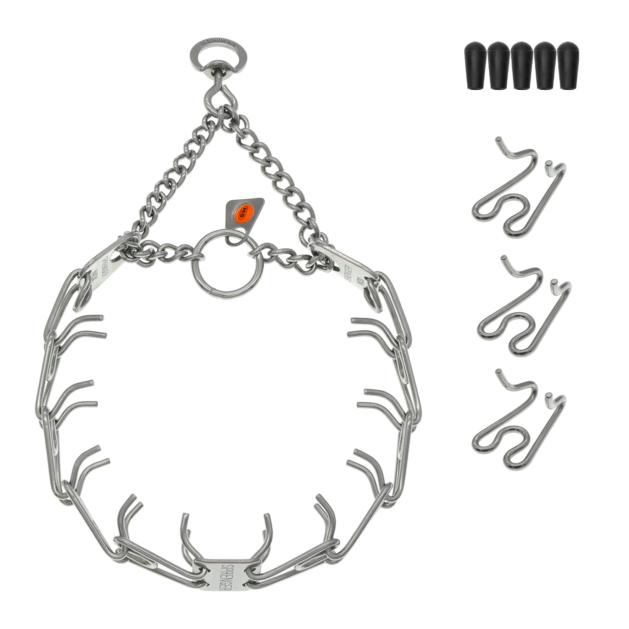 Herm Sprenger collar de adiestramiento con aro en D giratorio para mayor libertad de movimiento.