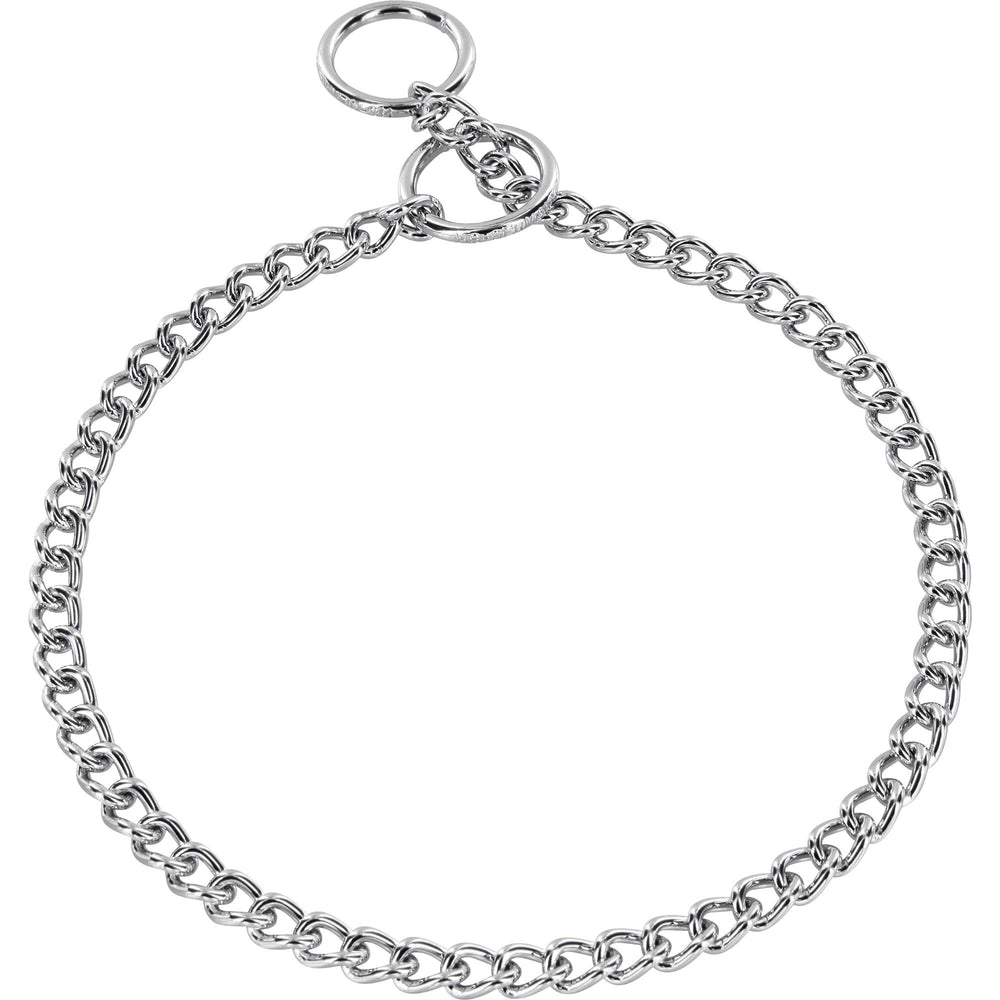 Herm Sprenger collar de entrenamiento con eslabones redondos cromados, control cómodo para paseos.