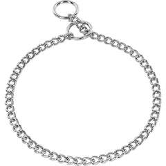 Herm Sprenger collar de entrenamiento con eslabones redondos cromados, control cómodo para paseos.