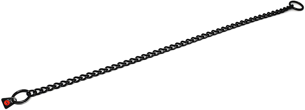 Collar negro de acero inoxidable Herm Sprenger, acabado resistente a la corrosión.