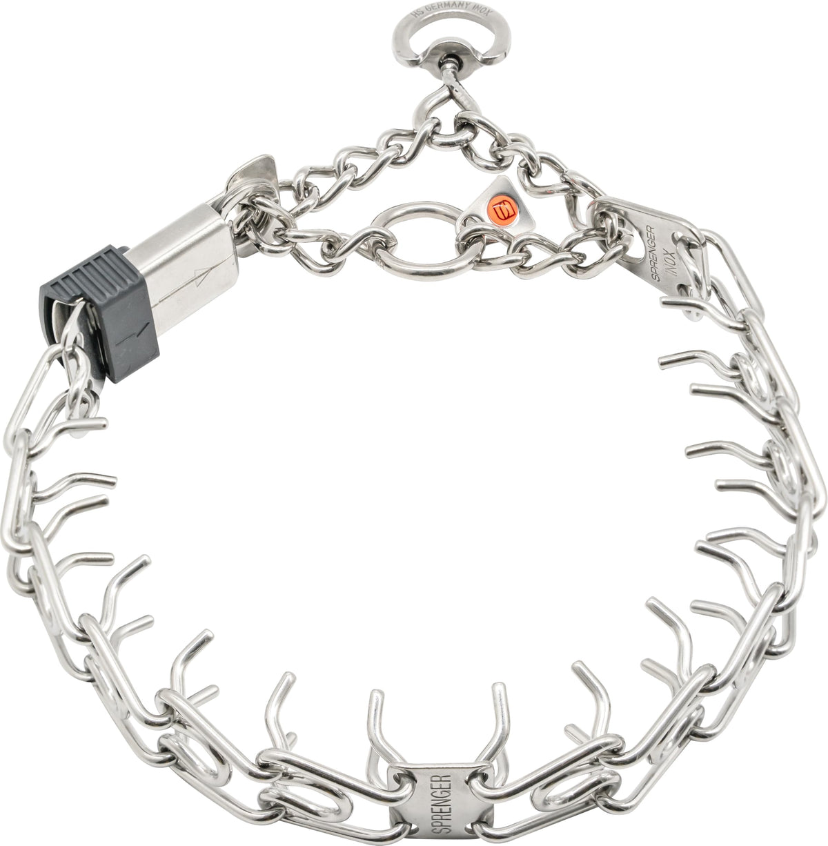 Collar Herm Sprenger acero inoxidable con enlaces cortos para adiestramiento seguro