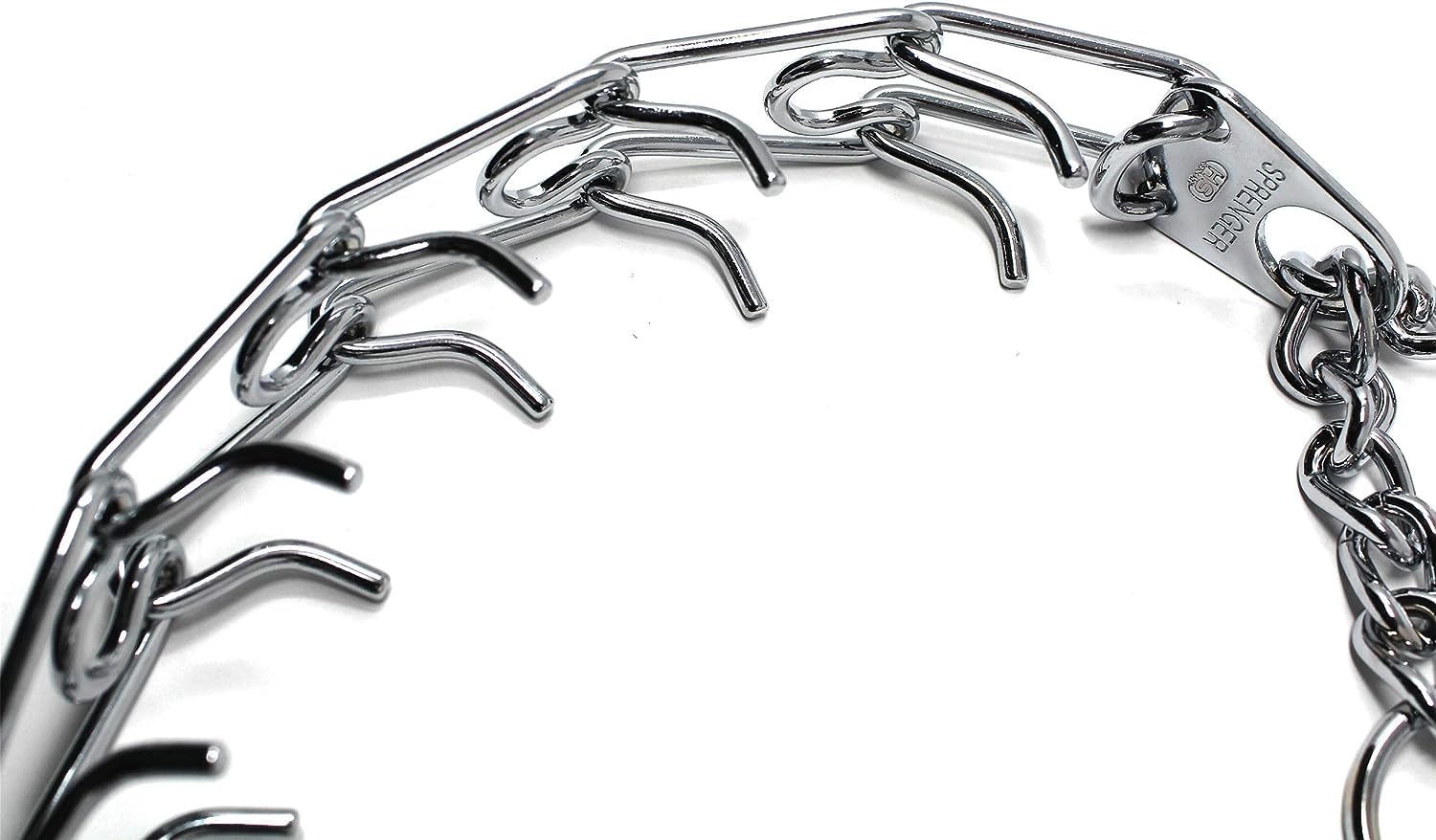 Collar de púas Herm Sprenger, ajuste con enlaces removibles para adaptar la talla.