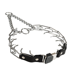 Collar de púas Herm Sprenger con cliclock para paseos sin enredos.