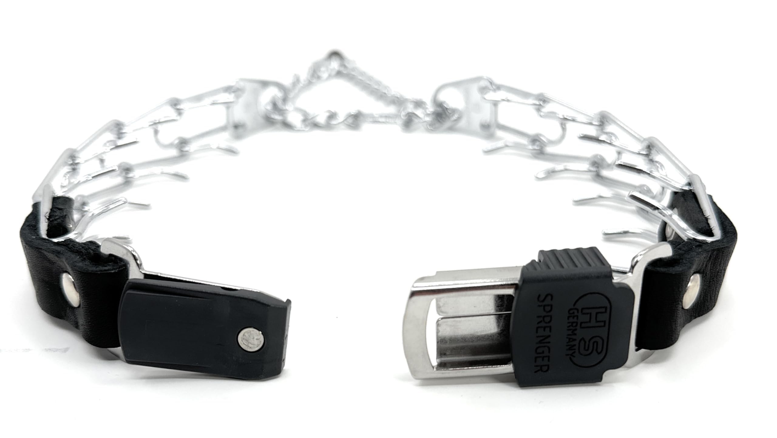 Collar Herm Sprenger prong con ajuste rápido para entrenamiento.