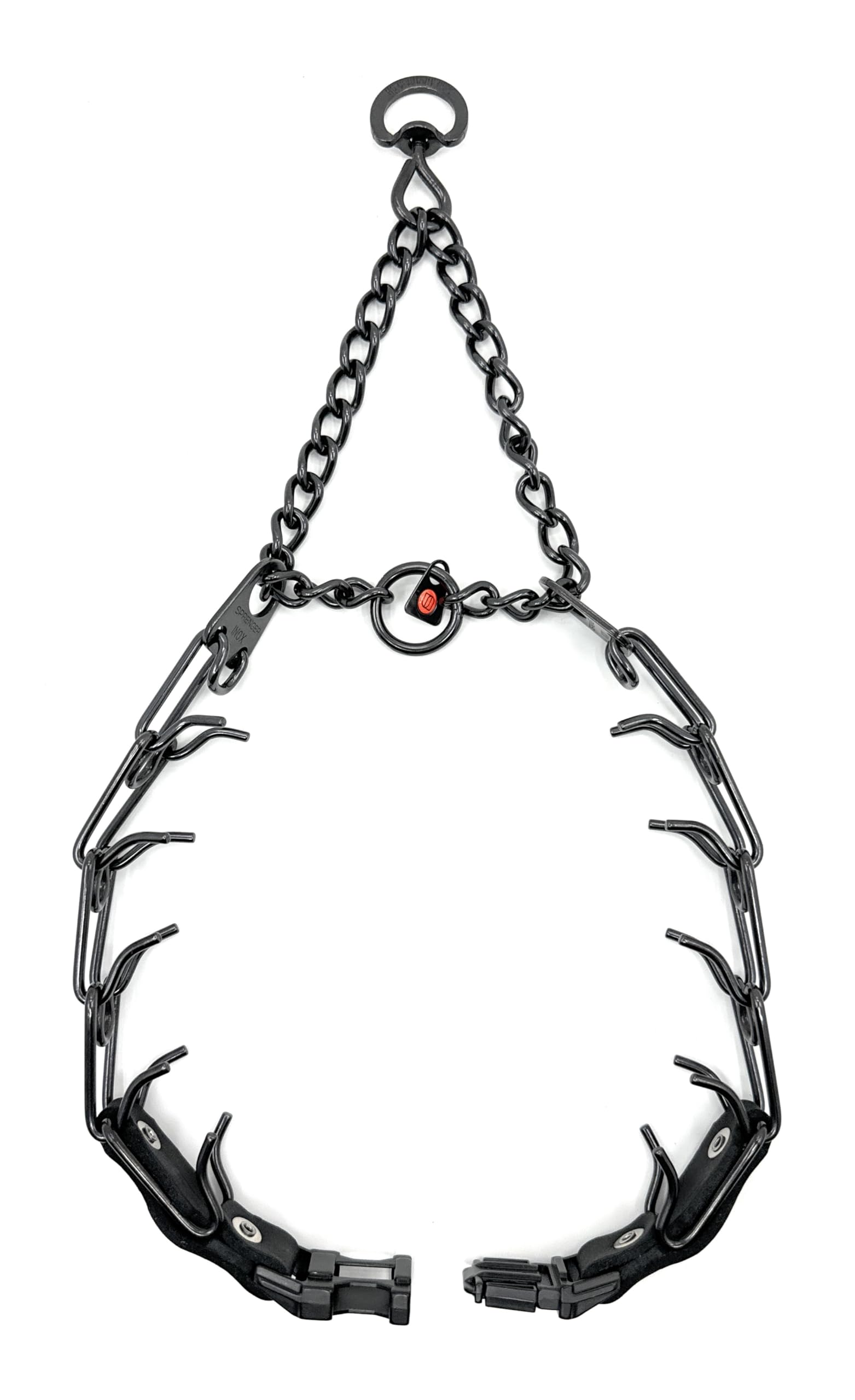 Collar de púas Herm Sprenger en acero cromado alemán para durabilidad