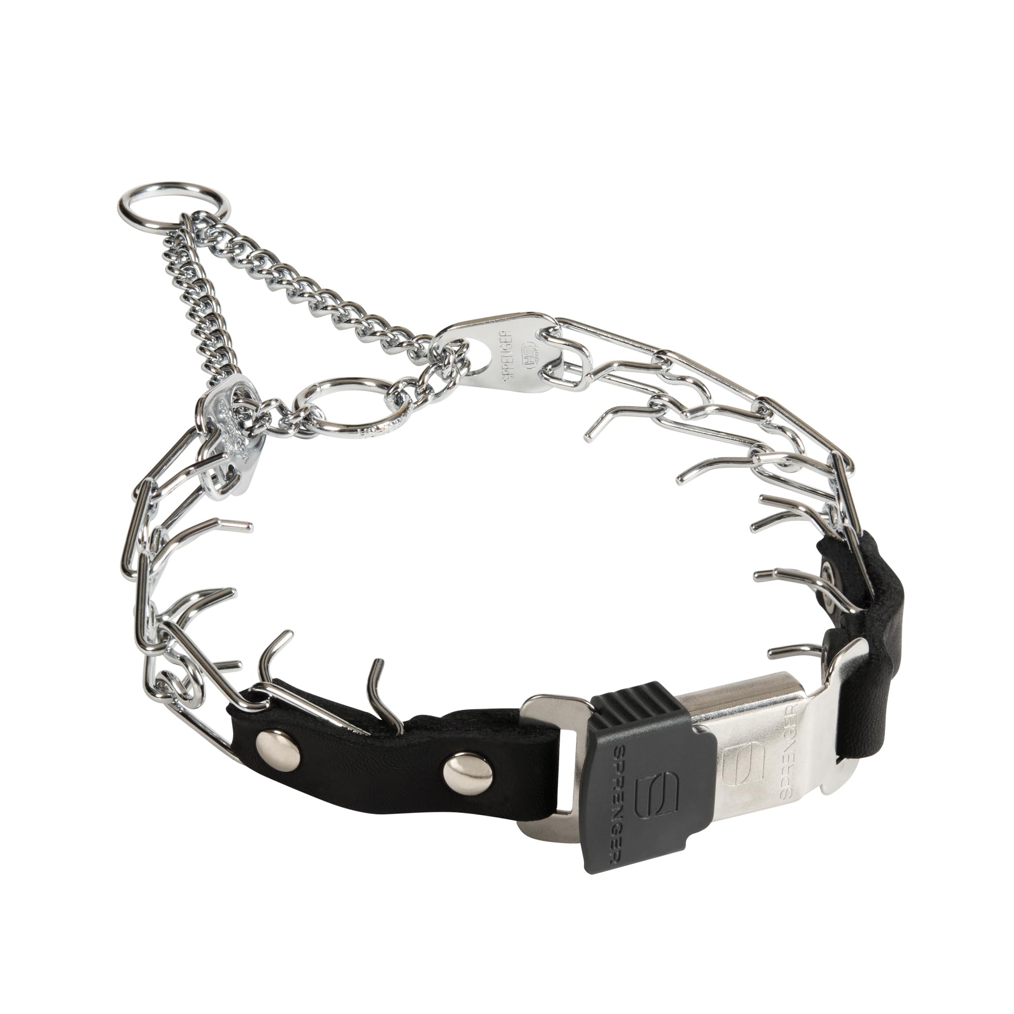 Collar de púas Herm Sprenger con cliclock y cierre rápido para ajuste seguro.