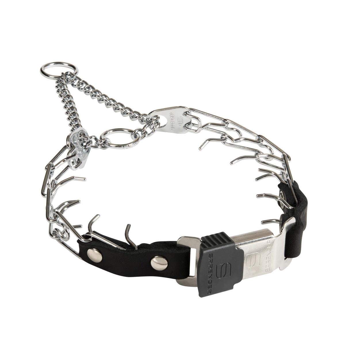Collar de púas Herm Sprenger con cliclock y cierre rápido para ajuste seguro.