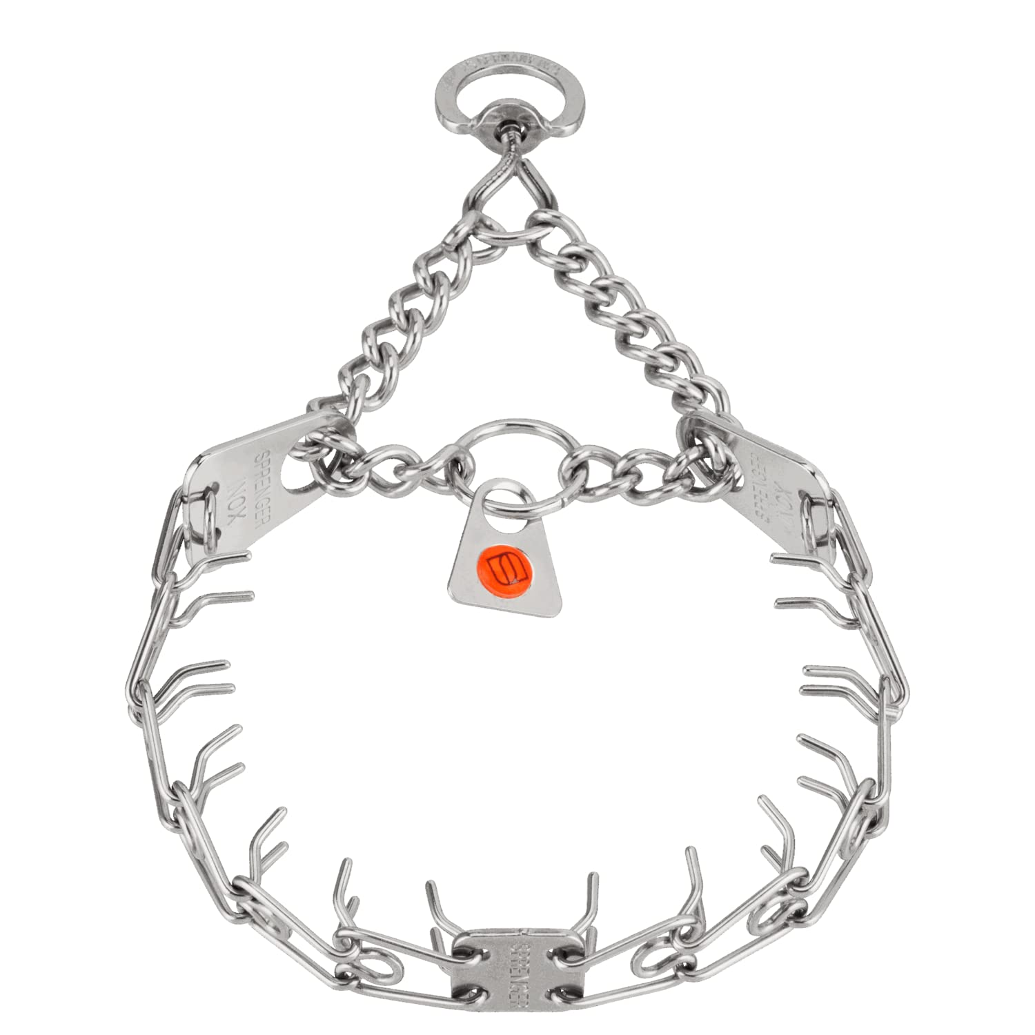 Herm Sprenger collar de acero inoxidable, material resistente a la oxidación.