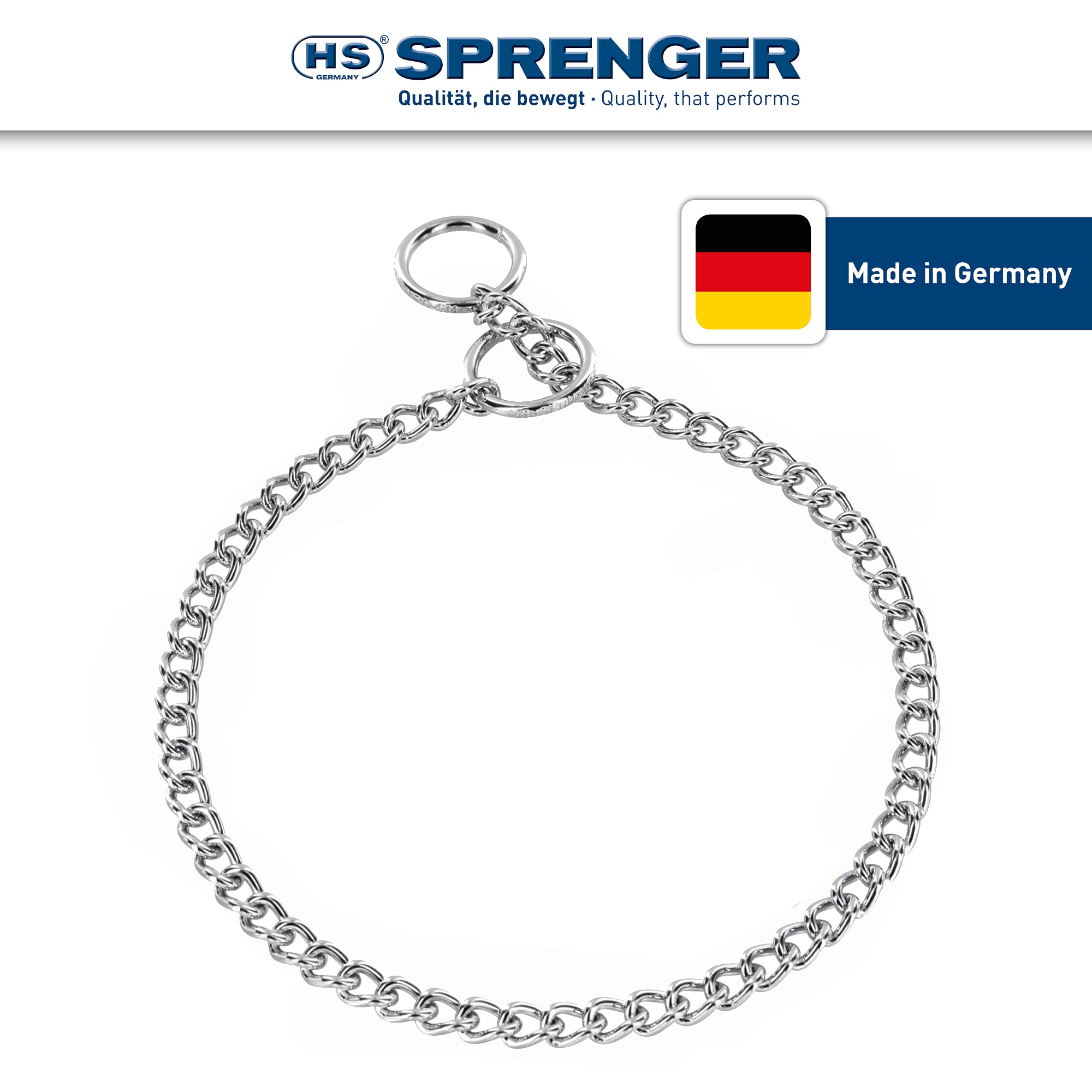 Herm Sprenger collar talla fija hasta 38 cm, ajuste estable para perros.