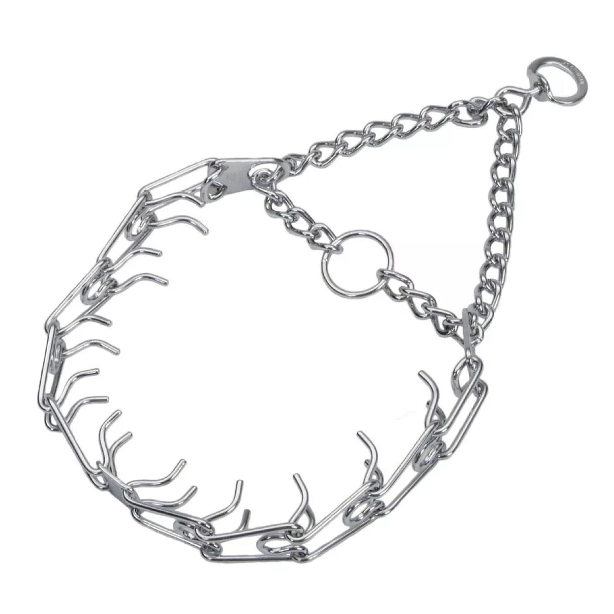 Herm Sprenger Ultra-Plus, collar de púas visto de frente para control en adiestramiento.