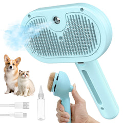 HeroKitty cepillo de perro con vapor 3 en 1 para un pelaje más suave y sin estática.