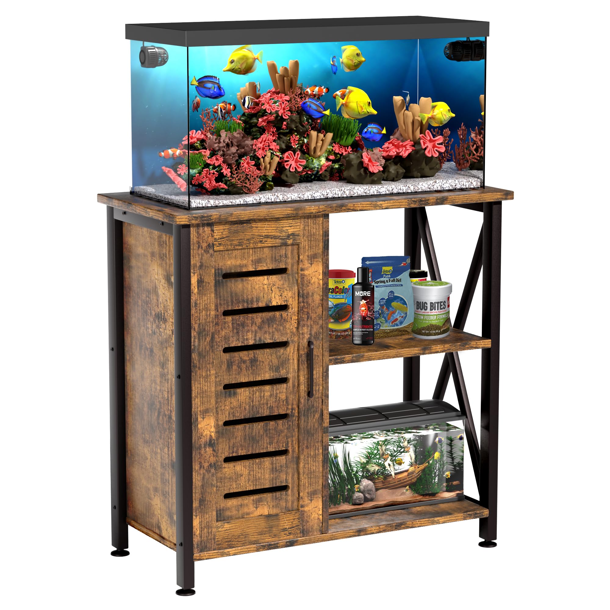 Herture soporte para acuario 20-29 galones con base estable para tanques grandes