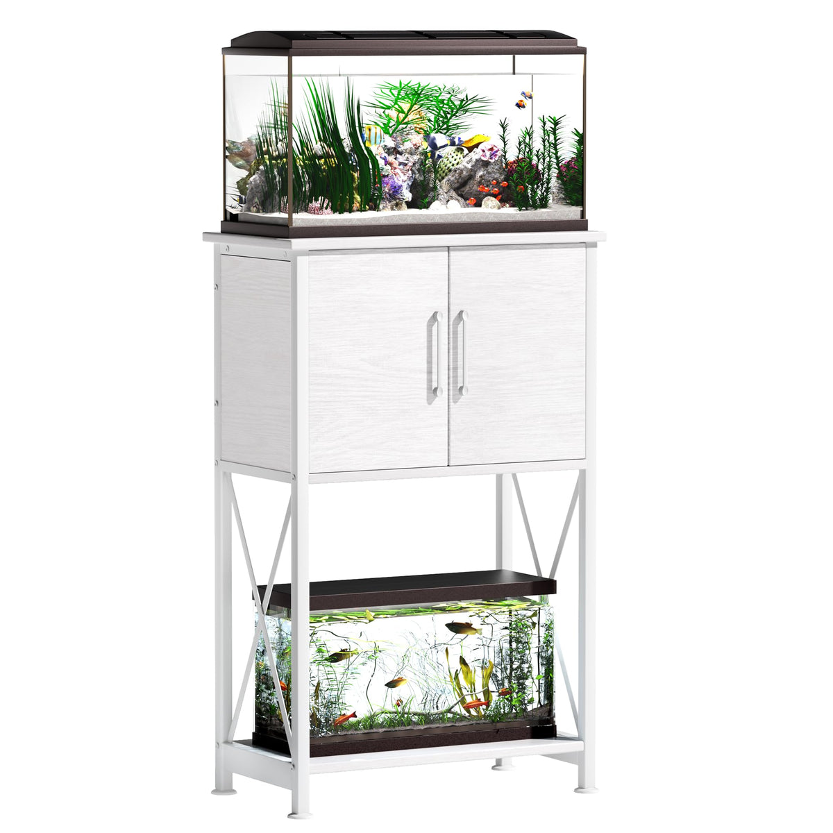 Herture: soporte para acuario 5-10 galones con superficie estable para observación.