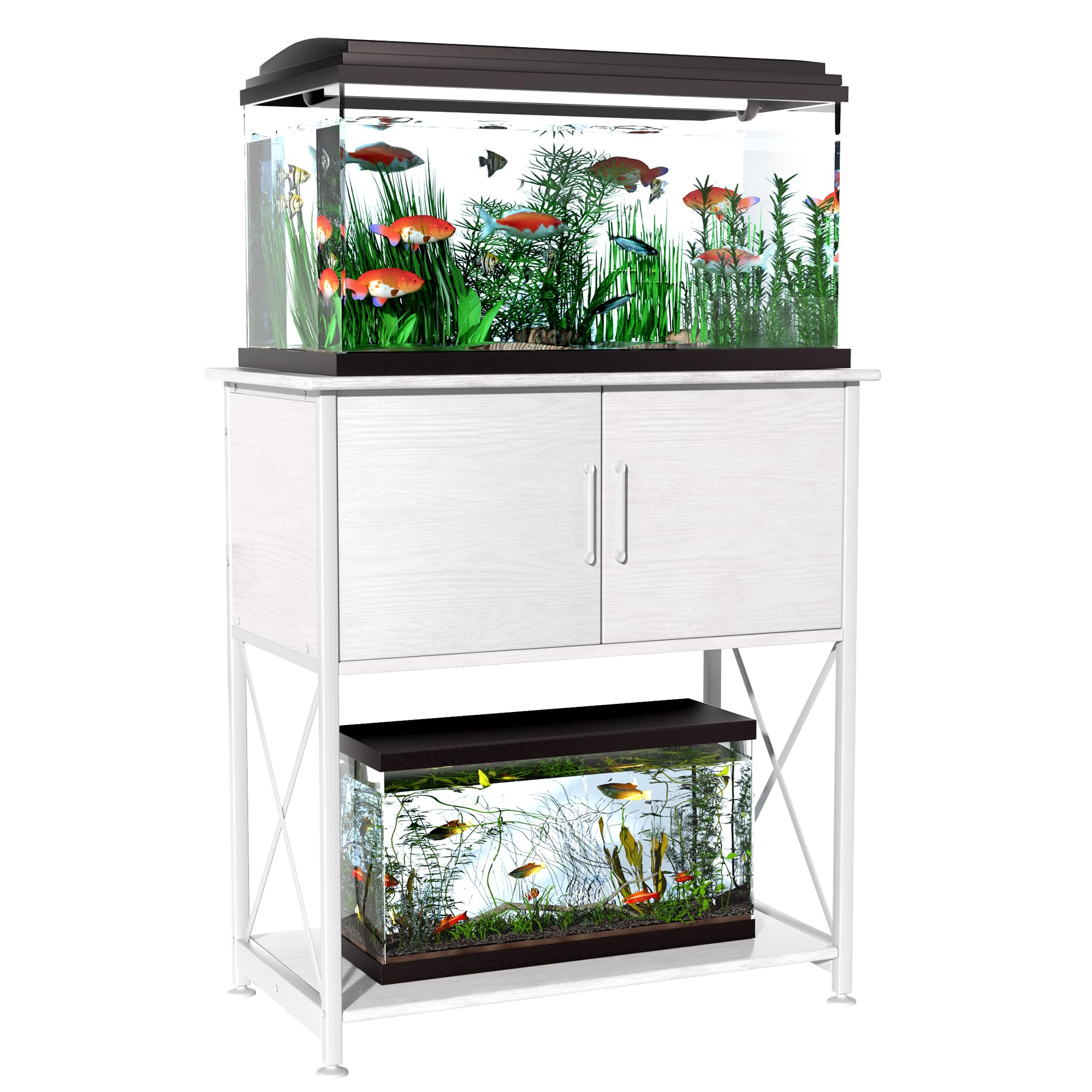 Herture: soporte acuario metalico frente, estable y elegante para tu tanque.
