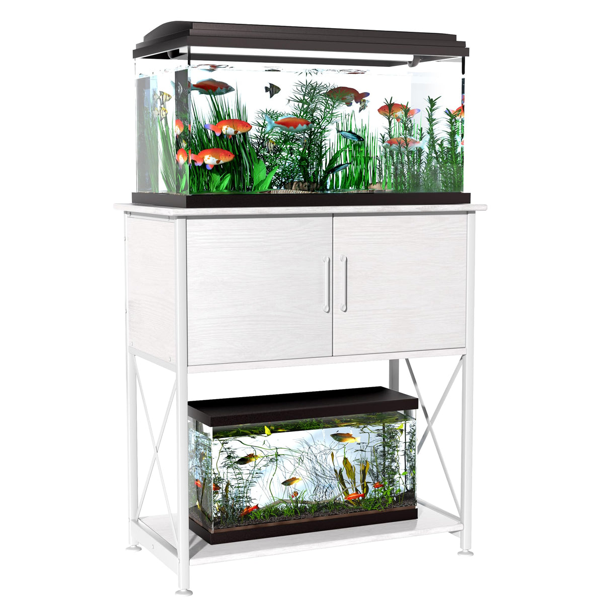 Herture: soporte acuario metalico frente, estable y elegante para tu tanque.