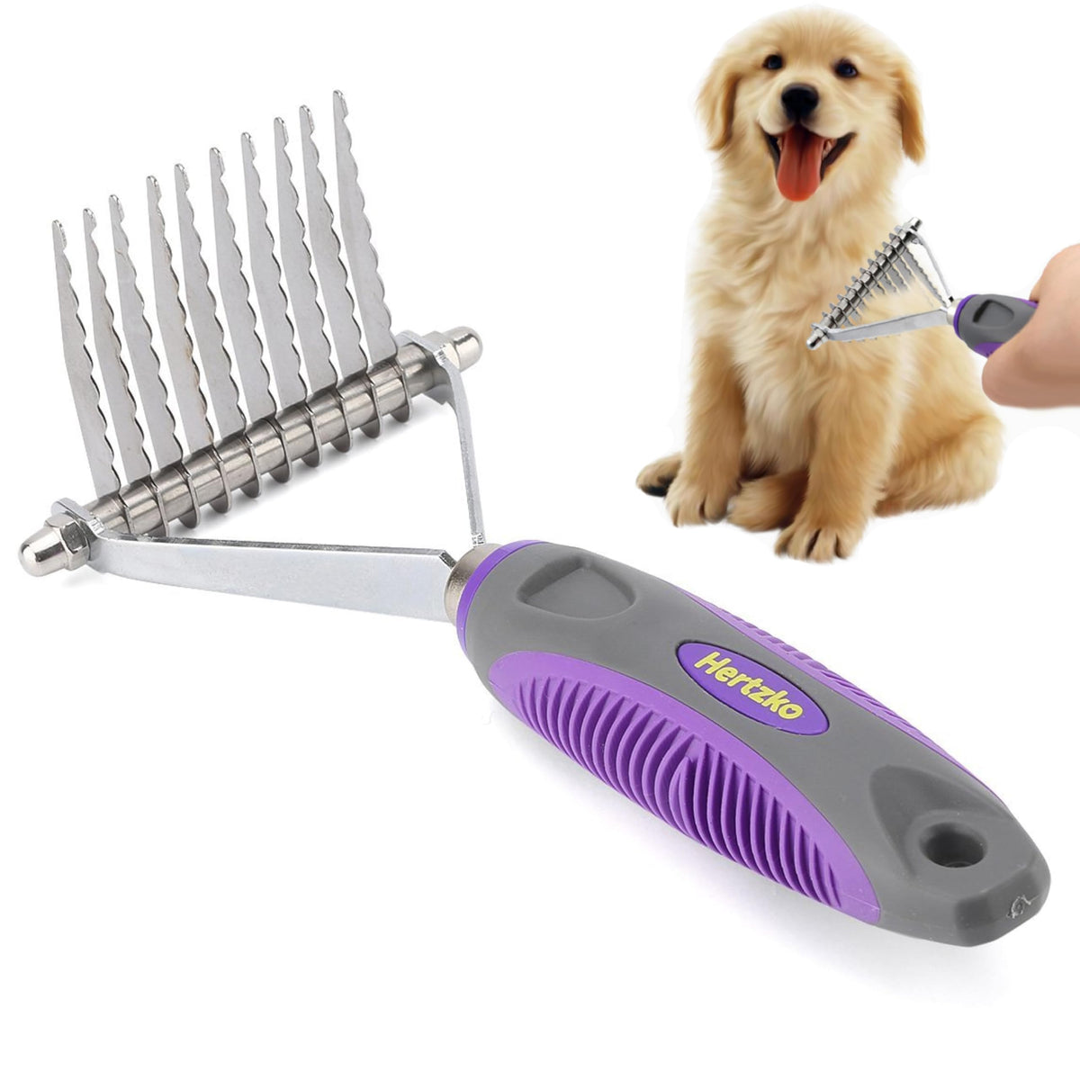 Hertzko desenredante para perros y gatos, elimina enredos sin dolor.