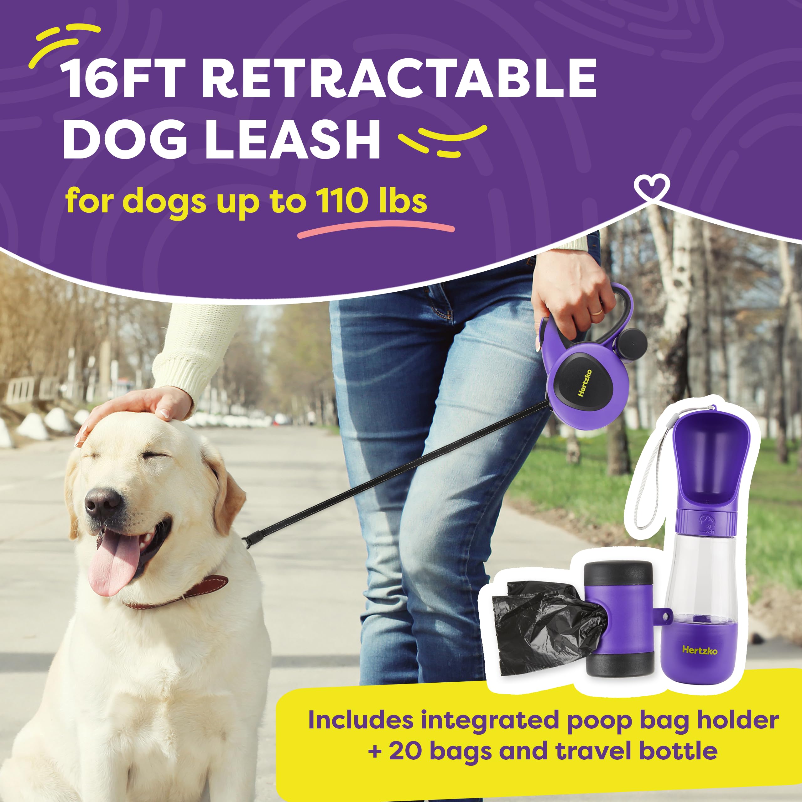 Dispensador de agua integrado Hertzko para mantener hidratado al perro.