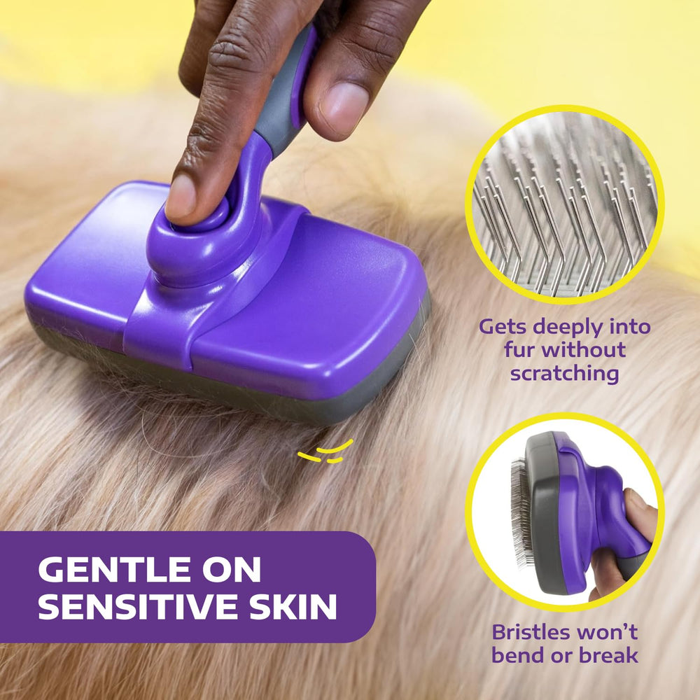 Limpieza rápida con un clic: Hertzko retrae las cerdas para liberar el pelo.