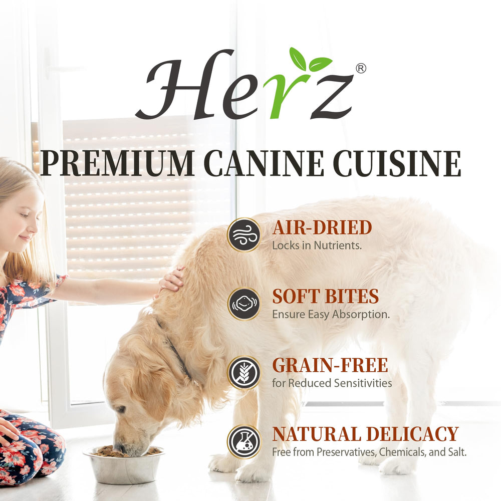 Herz Sin Granos para Perros, ideal para una nutrición limpia y fácil de digerir.