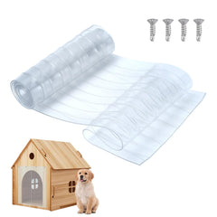 Heuyrao puerta plástico para perros con 4 tornillos, instalación estable para exterior.