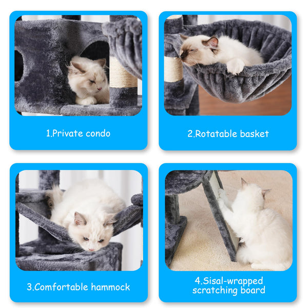 Hey-brother arbol-gato: diseño multi-niveles para exploración y descanso en varios lugares.