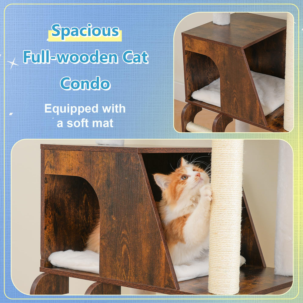 Hey-brother arbol-gato-madera cepillo cuidado favorece auto-limpieza