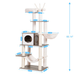 Hey-brother árbol-gato-madera plataforma superior desmontable: limpieza fácil y comodidad