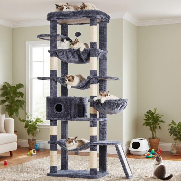 Hey-brother arbol-gato: plataforma superior grande ideal para descansar y vigilar la habitación.