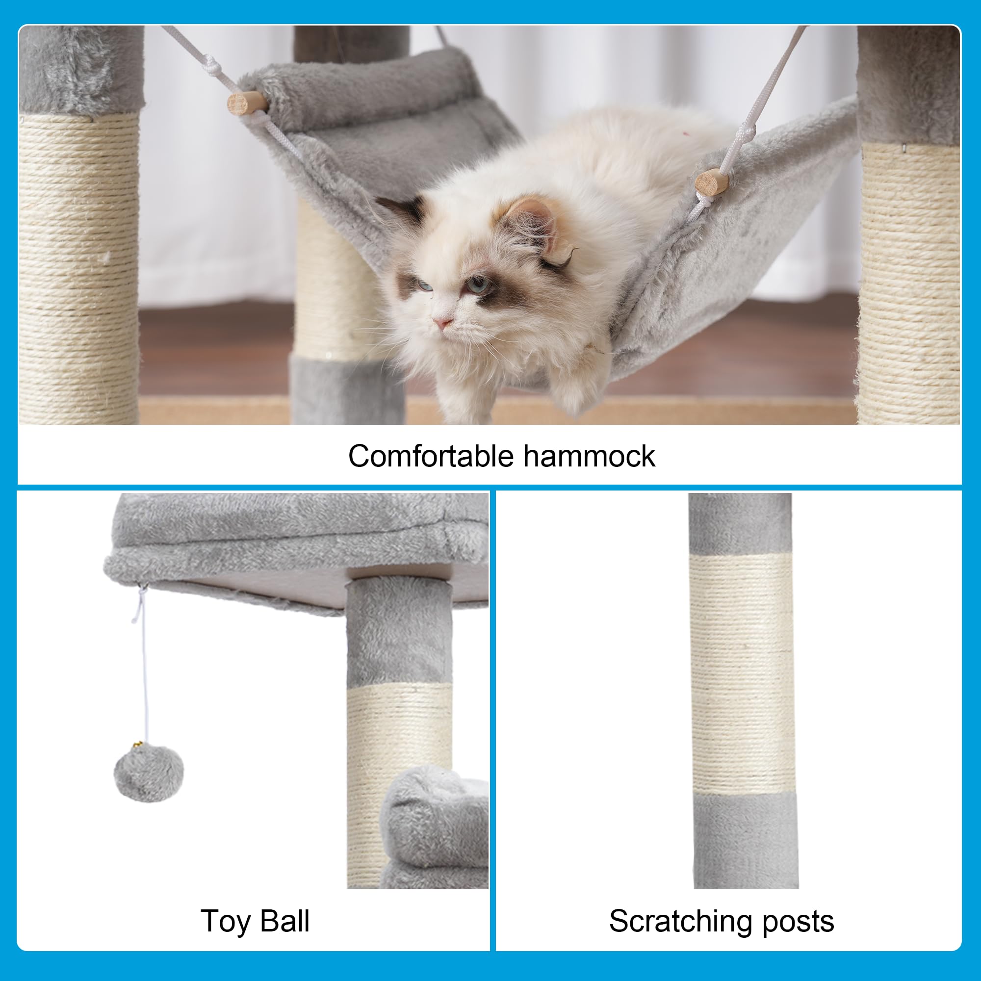 Hey-brother arbol gato postes sisal para afilar uñas