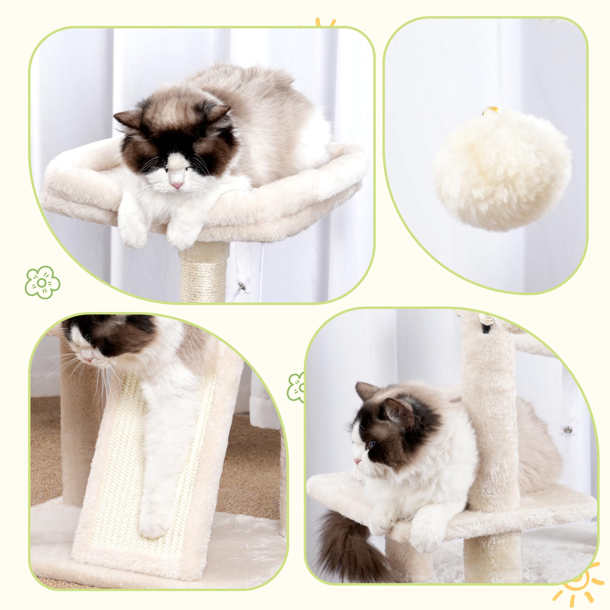 Hey-brother postes de rascado con sisal para rascar y fortalecer garras