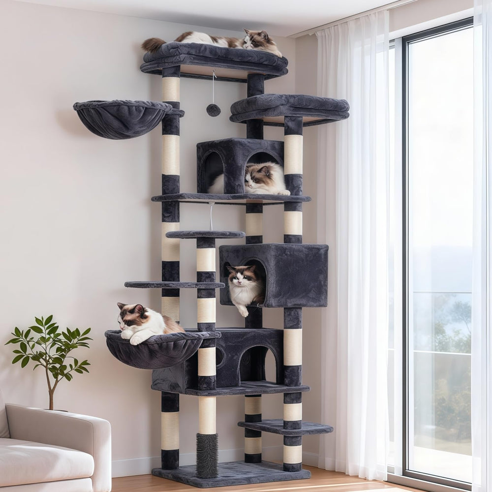 Hey-brother arbol-gatos 74 pulgadas torre completa para gatos curiosos