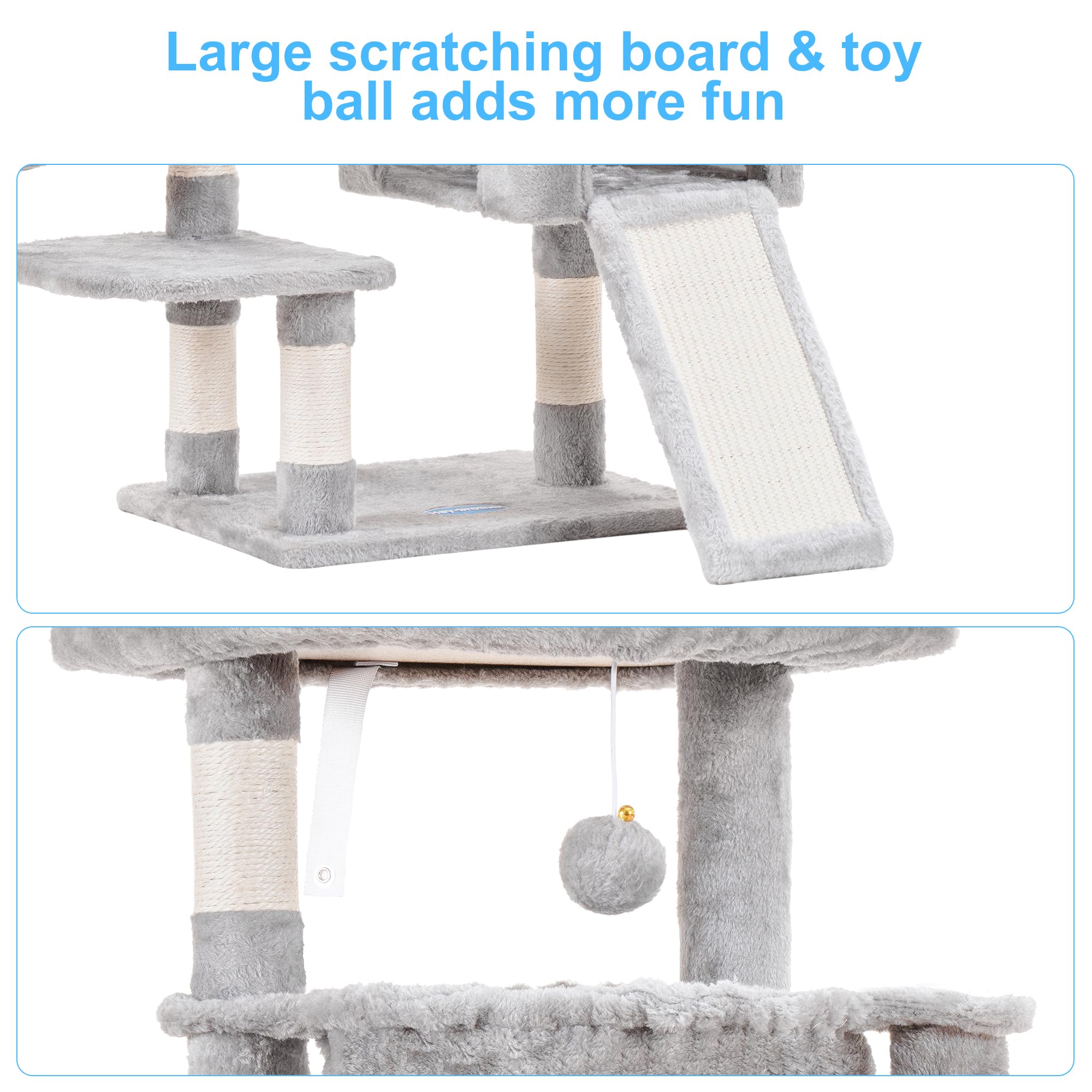 Hey-brother árbol para gatos bola de peluche para jugar