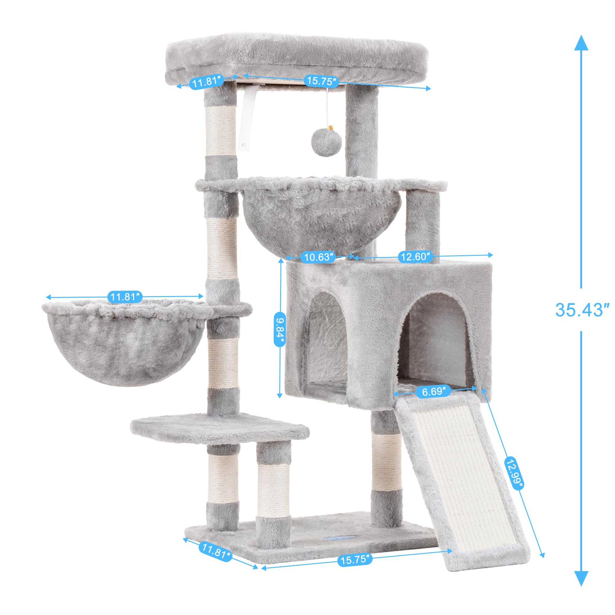 Hey-brother árbol para gatos cueva confortable para descansar protegido