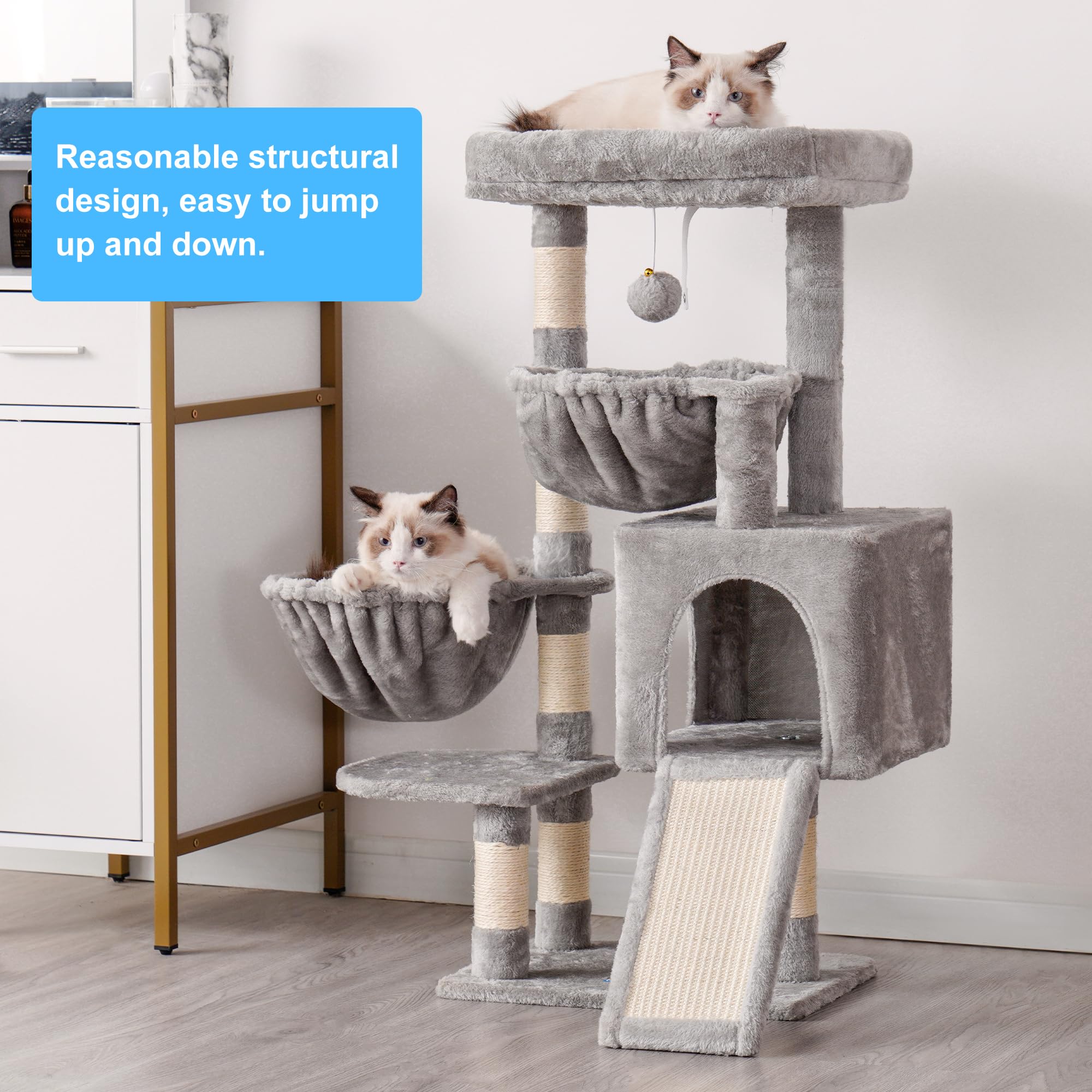 Hey-brother árbol para gatos fijaciones anti-caída para seguridad