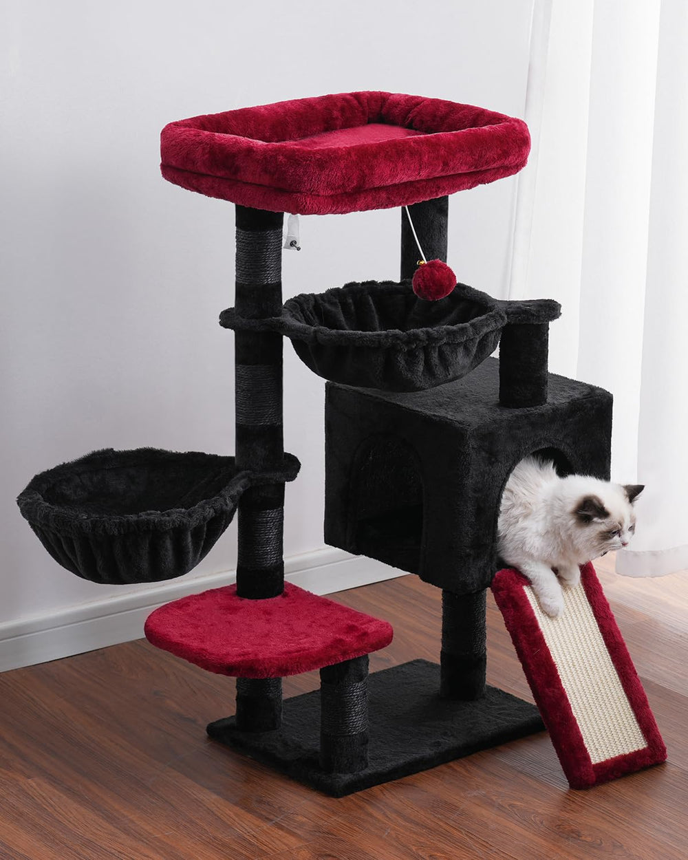 Hey-brother arbol-gatos gotico: conjunto completo para enriquecer el hábitat y juego diario.