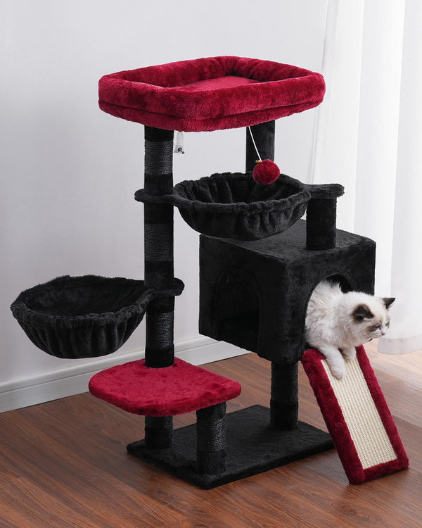 Hey-brother arbol-gatos gotico: conjunto completo para enriquecer el hábitat y juego diario.