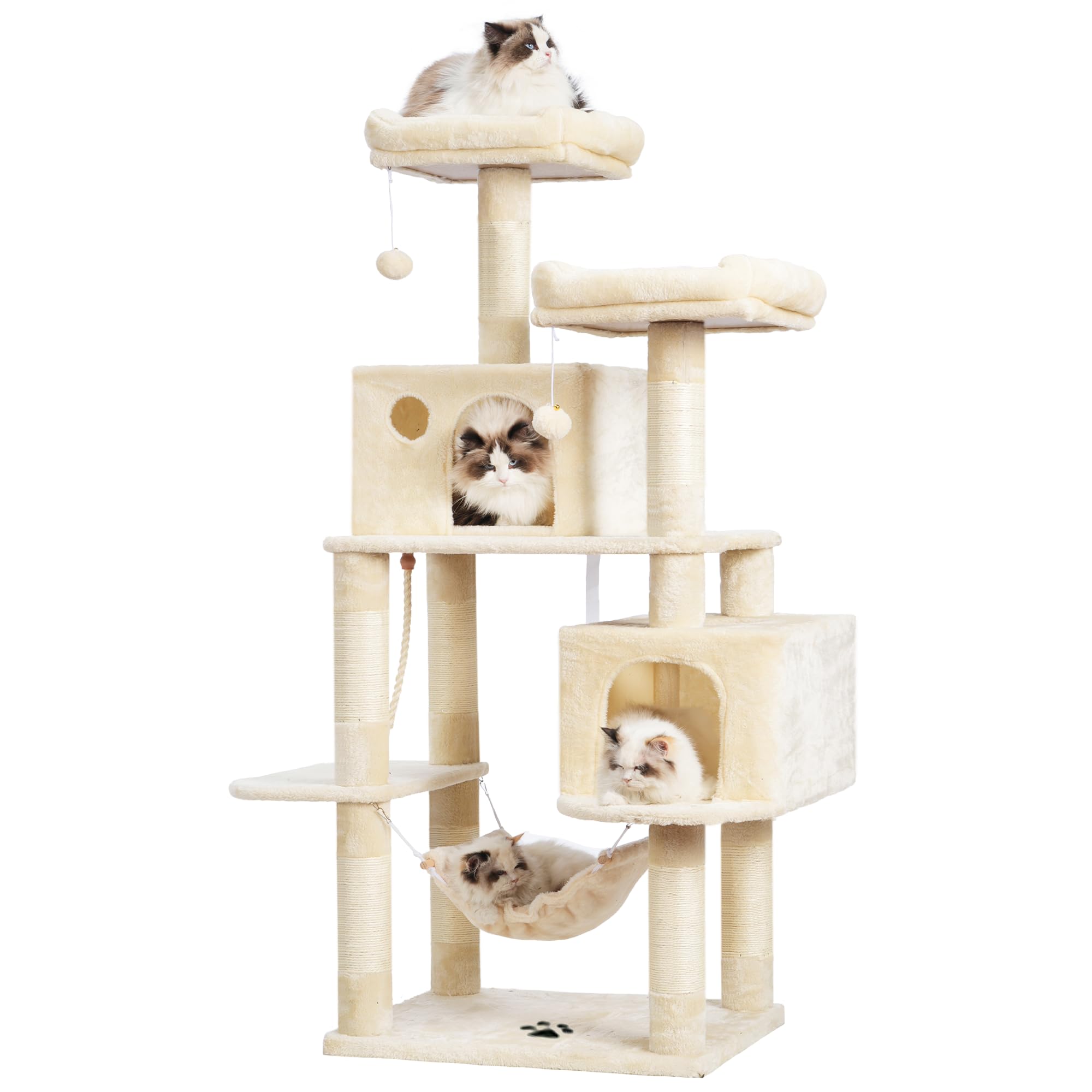 Hey-brother árbol para gatos con postes de sisal para afilar uñas.