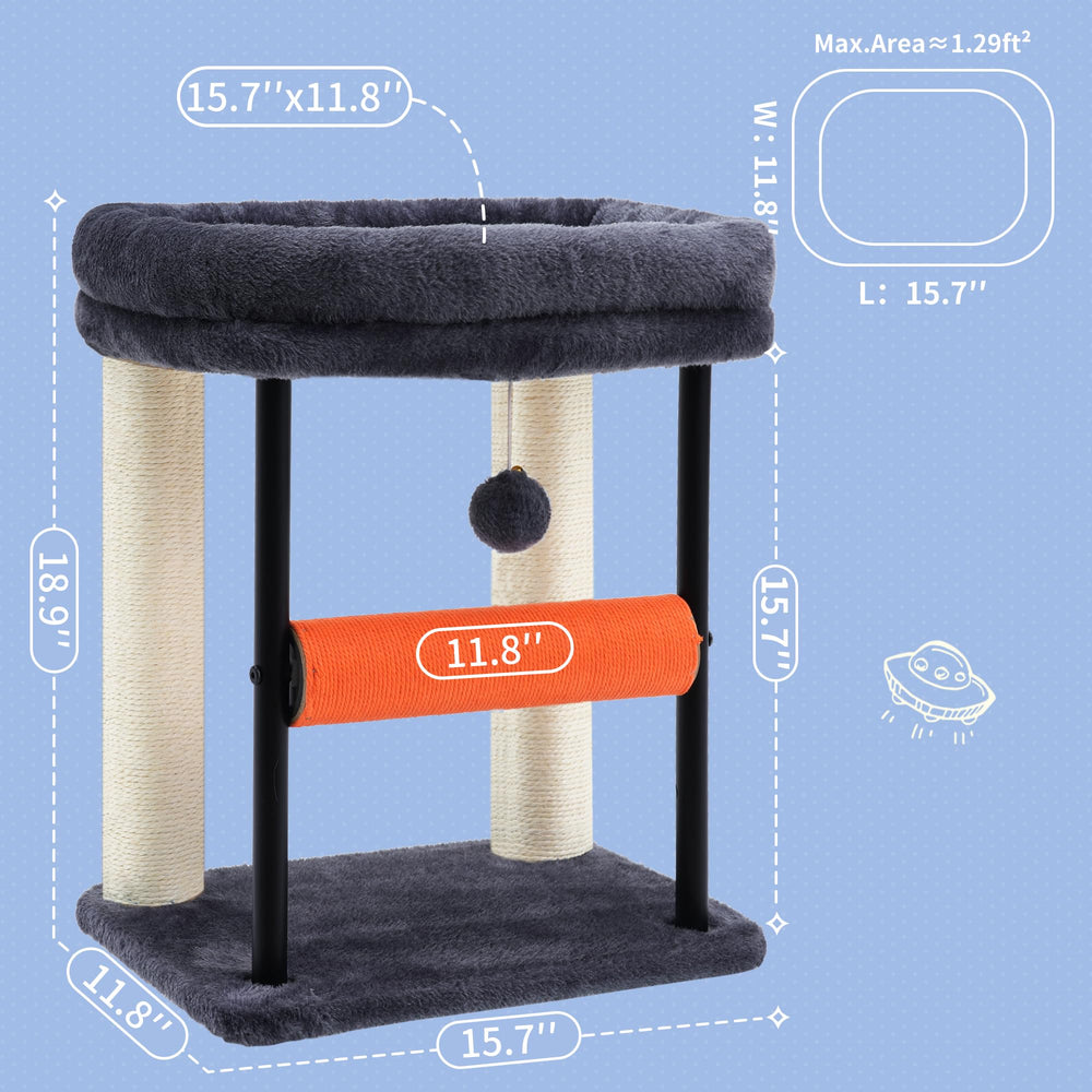 Hey-brother arbol gatos: poste sisal giratorio para diversión y ejercicio.