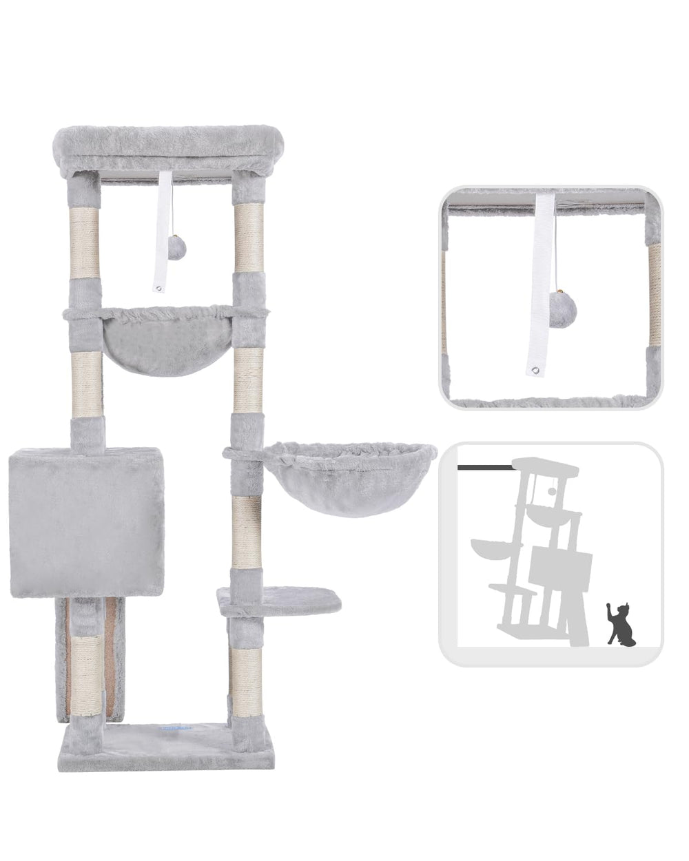 Hey-brother arbol-gatos torre interior base firme para estabilidad.