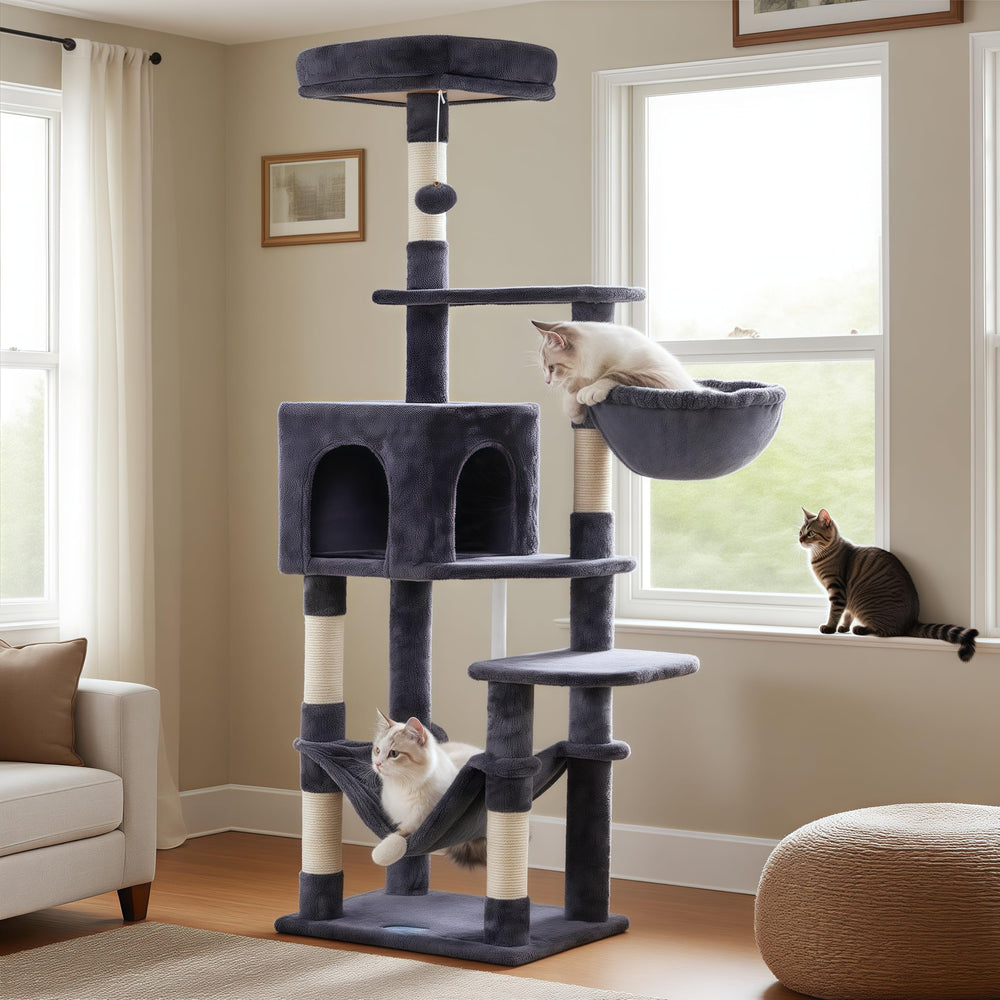 Hey-brother arbol para gatos, torre multinivel para trepar.