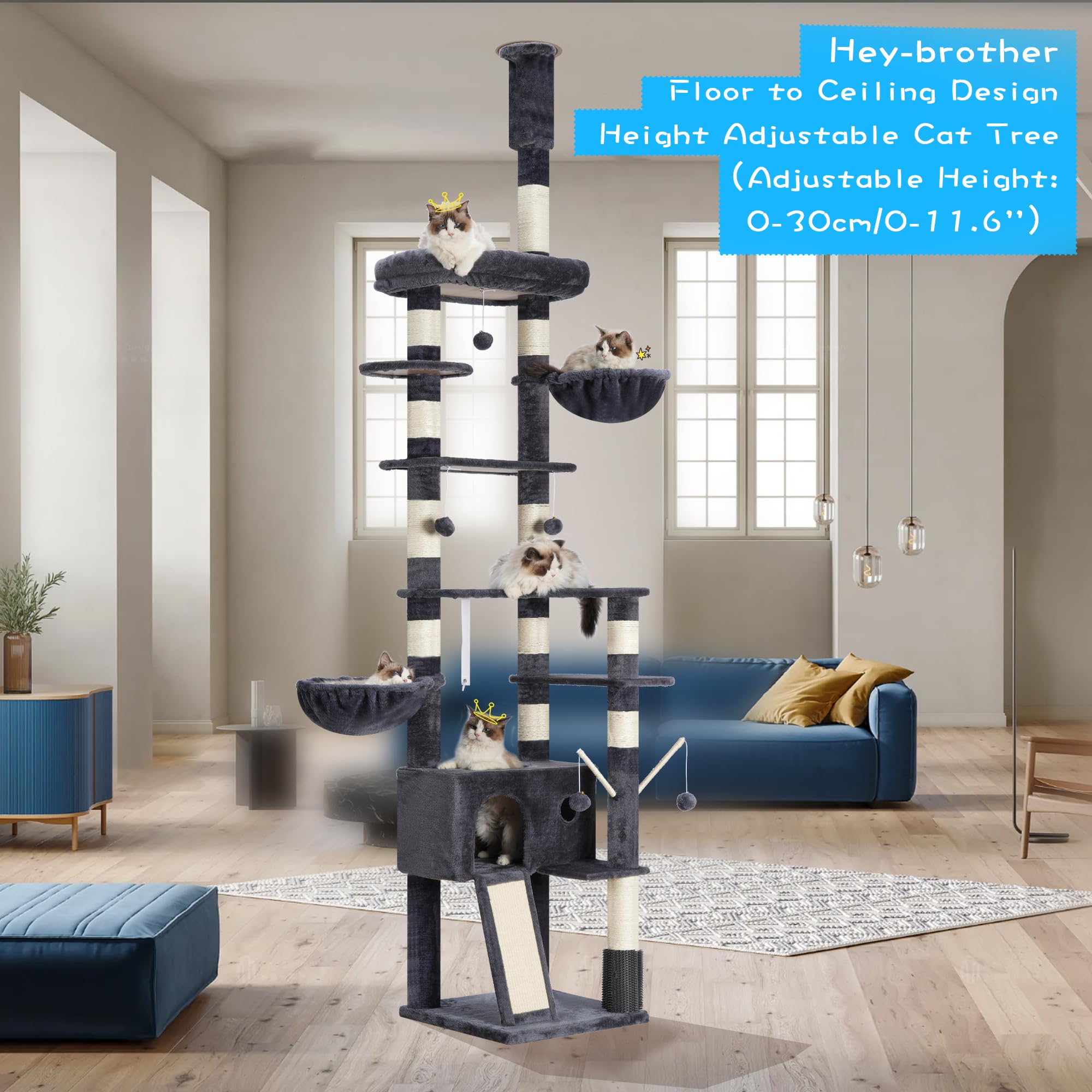 Hey-brother árbol-gato base estable para juego y descanso seguro