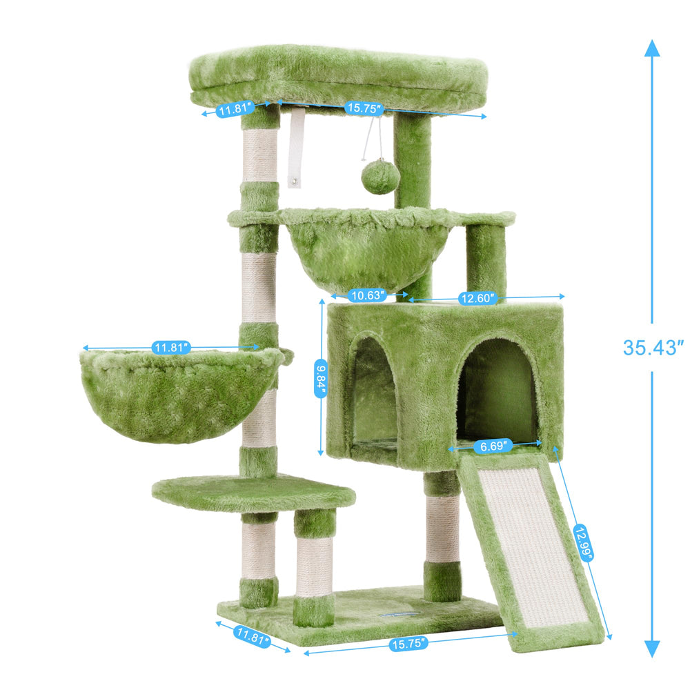 Hey-brother Cat Tree concha-hamaca-1, refugio suave para mimos y sueño ligero.