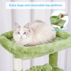 Hey-brother Cat Tree hamaca-2-respaldo, seguridad adicional para descansar con apoyo.