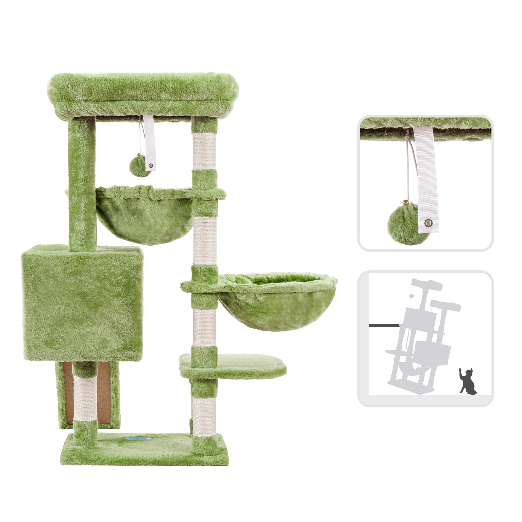 Hey-brother Cat Tree juguete-pelota, elemento lúdico para estimulación mental.