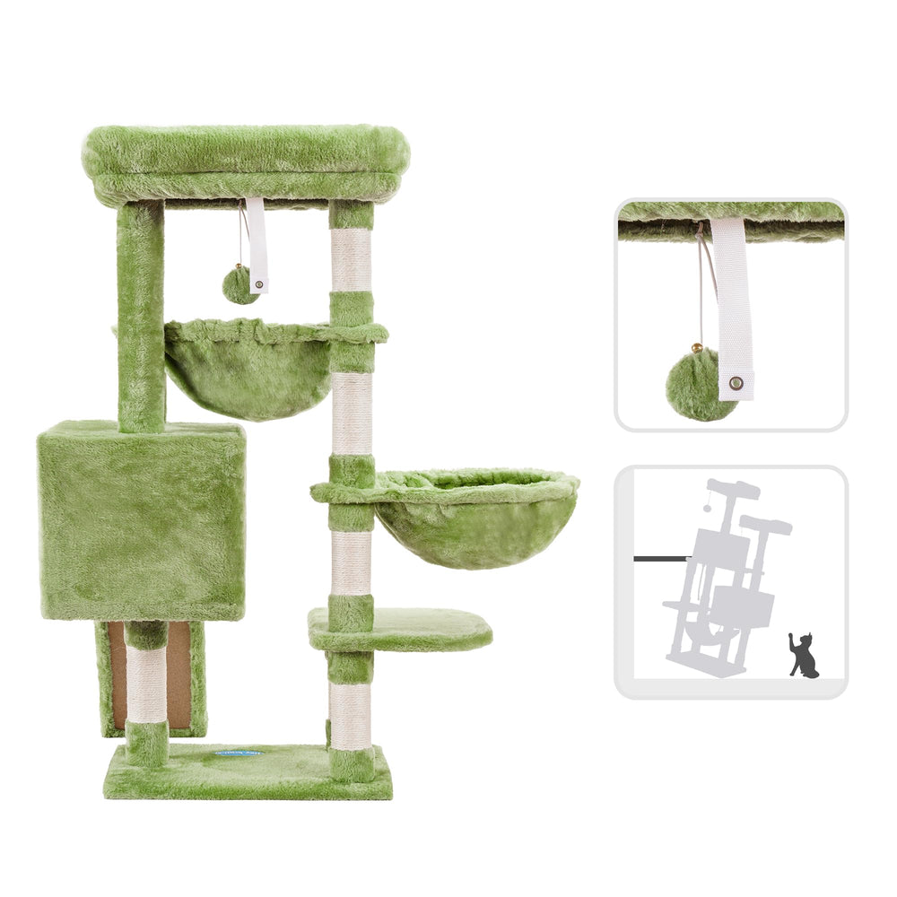 Hey-brother Cat Tree juguete-pelota, elemento lúdico para estimulación mental.