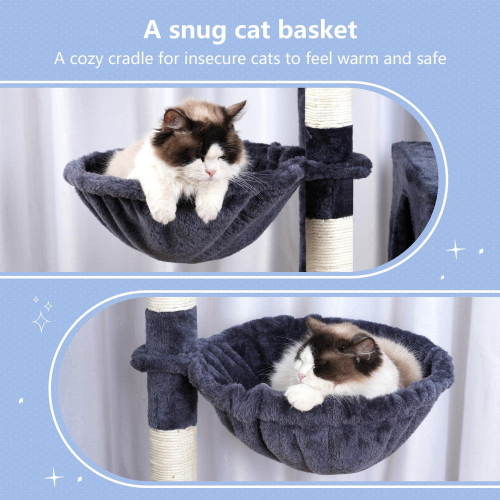 Hey-brother Cat Tree Tower postes de sisal para rascar y ejercitarse.
