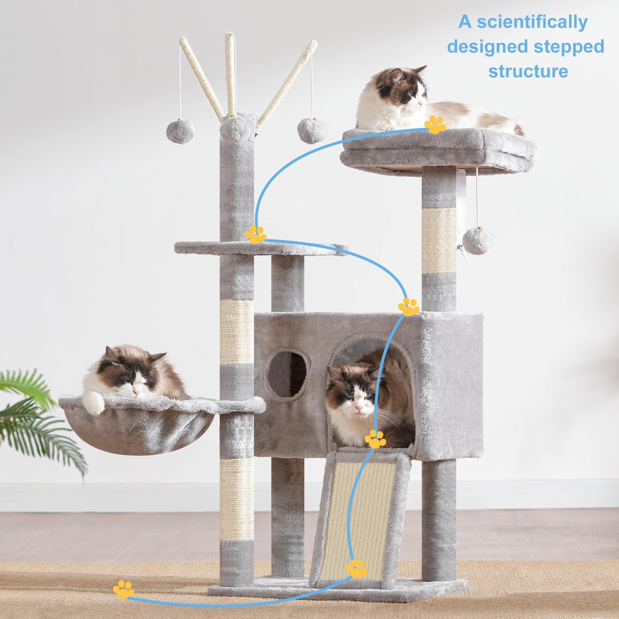 Hey-brother diseno-multi-nivel-gato: acceso sencillo para gatos con movilidad reducida.