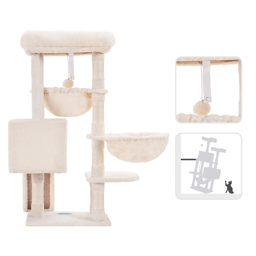 Hey-brother torre para gatos, base reforzada para mayor estabilidad