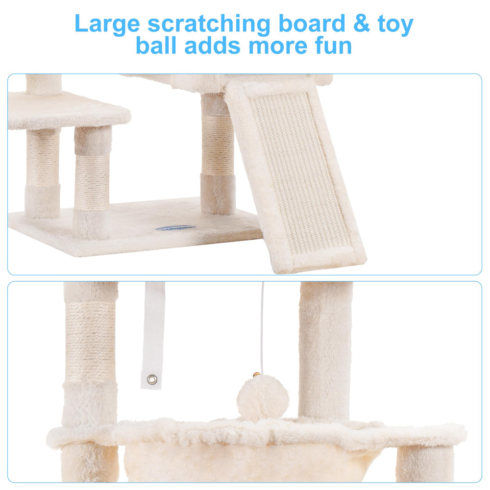 Hey-brother torre para gatos, pelota de peluche para juego ligero