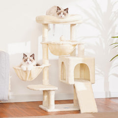 Hey-brother torre para gatos, cama superior acolchada para descansar cómodo